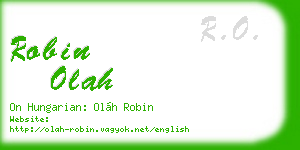 robin olah business card